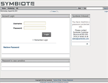 Tablet Screenshot of my.symbiote.com